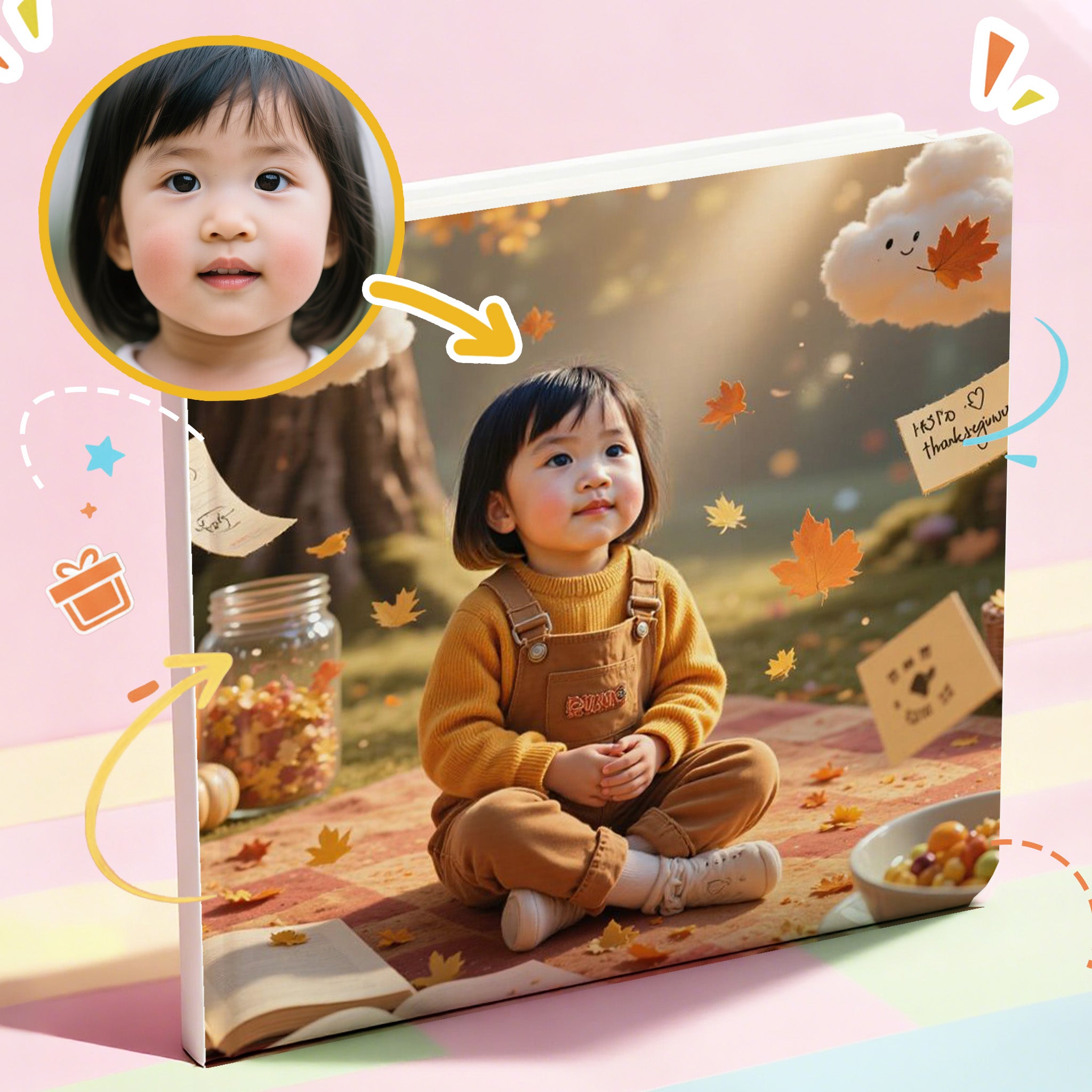 Portratale_ sample pages of Personalized storybook themed in Thanksgiving best gift for children
