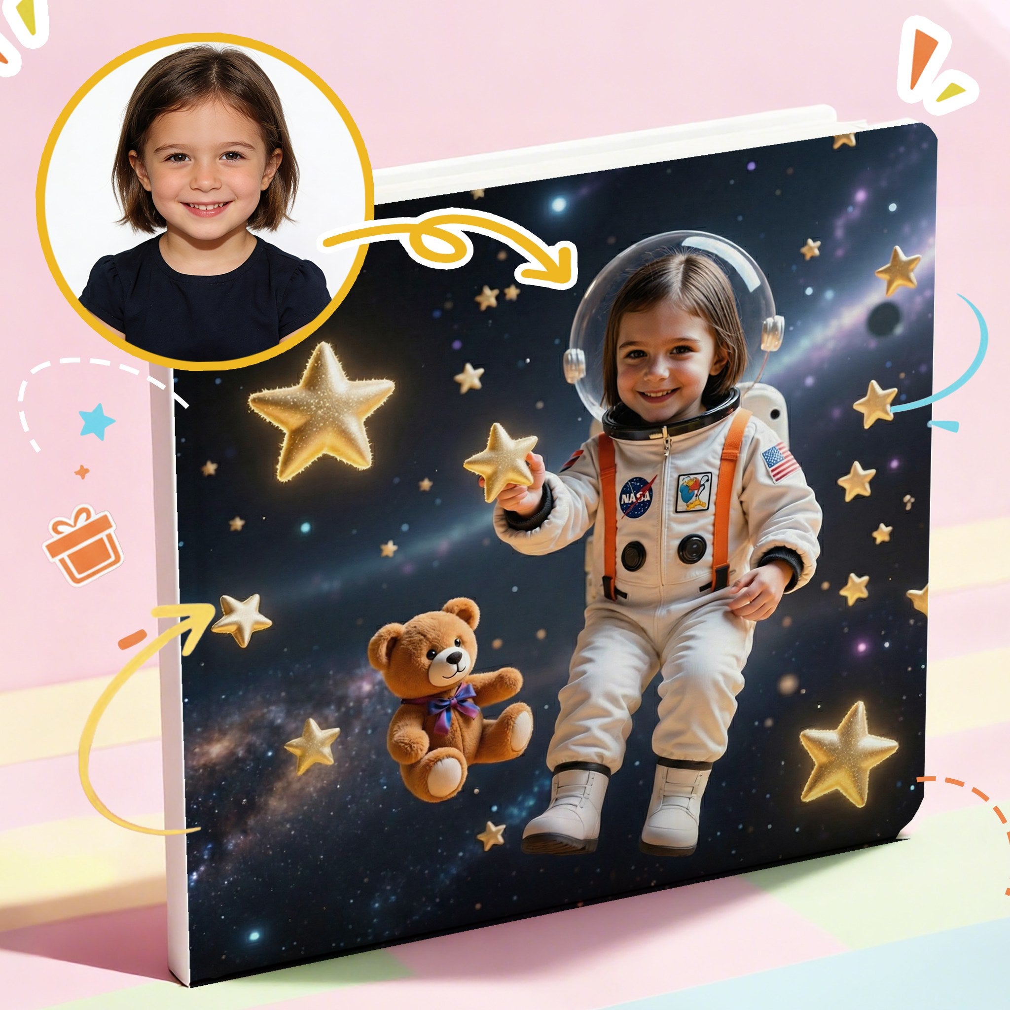 Portratale_Personalized storybook sample pages themed in Solar_System