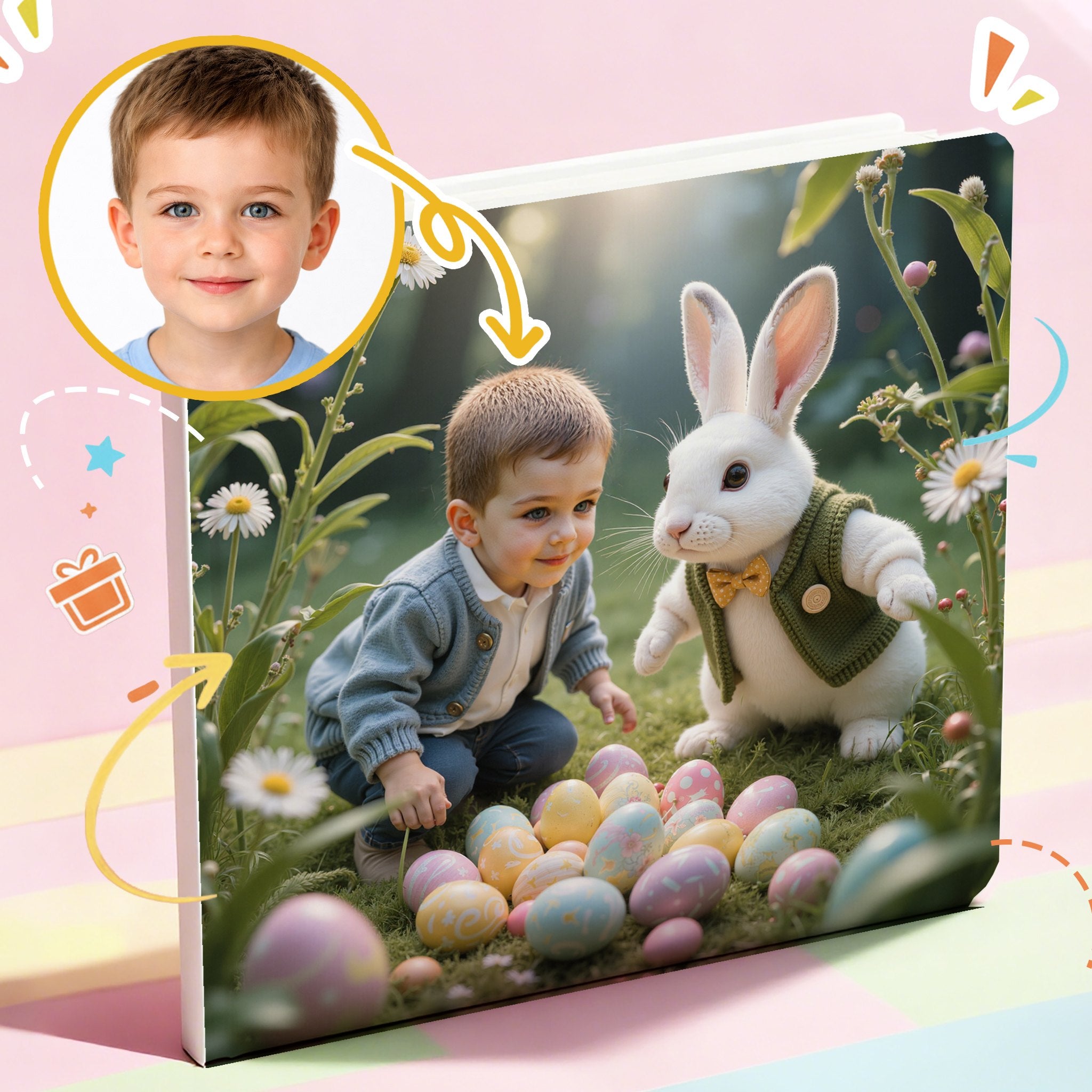 Portratale_ sample pages of Personalized storybook themed in Busy Easte best gift for children
