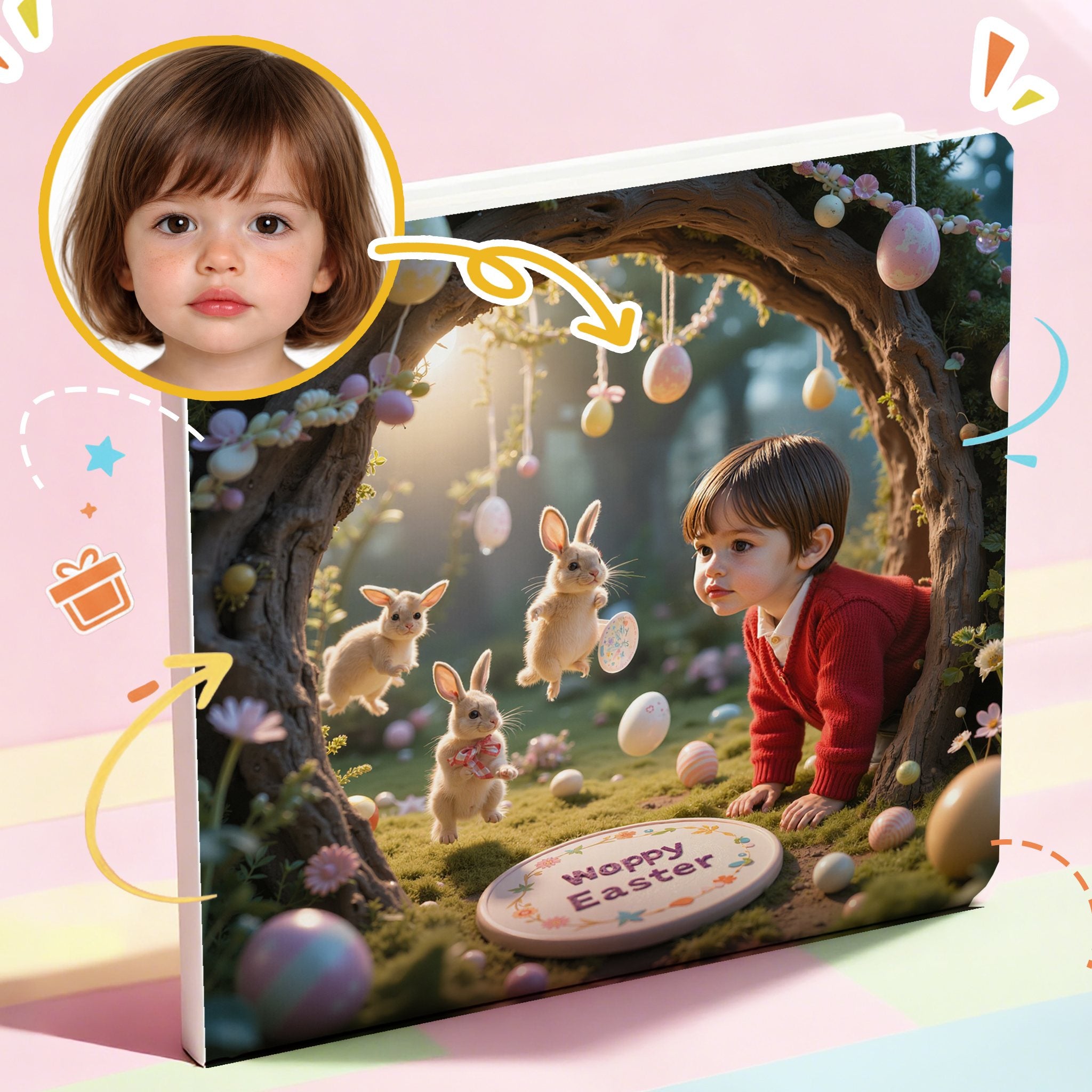 Portratale_ sample pages of Personalized storybook themed in Busy Easte best gift for children
