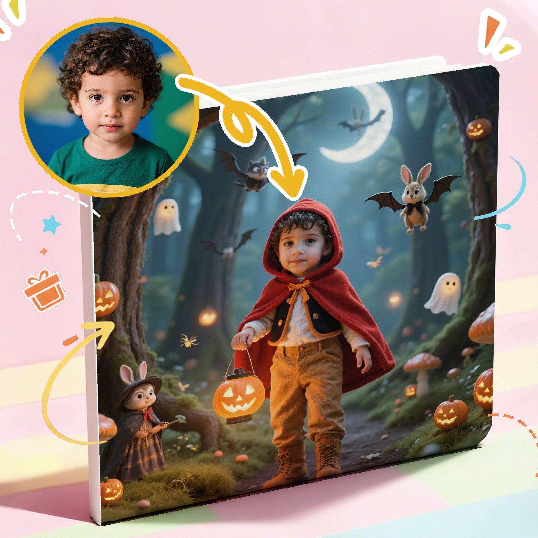 Portratale_ sample pages of Personalized storybook themed in Halloween best gift for children