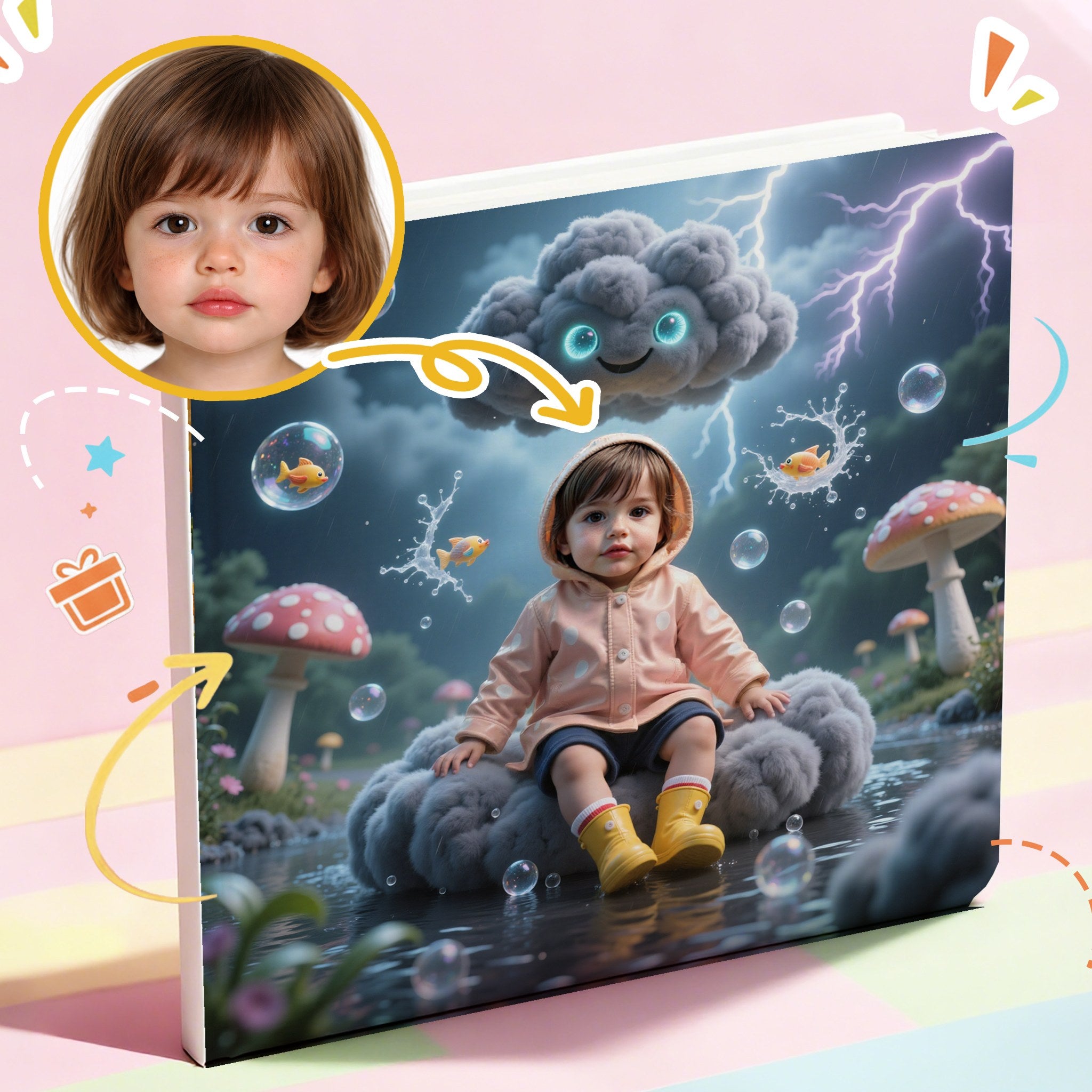 Portratale_ sample pages of Personalized storybook themed in Magical Weathers best gift for toddlers
