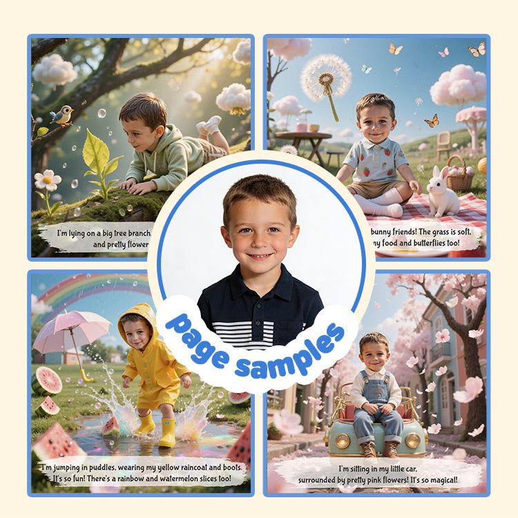Portratale, personalized book sample pages 4 years old, best birthday gift for kids