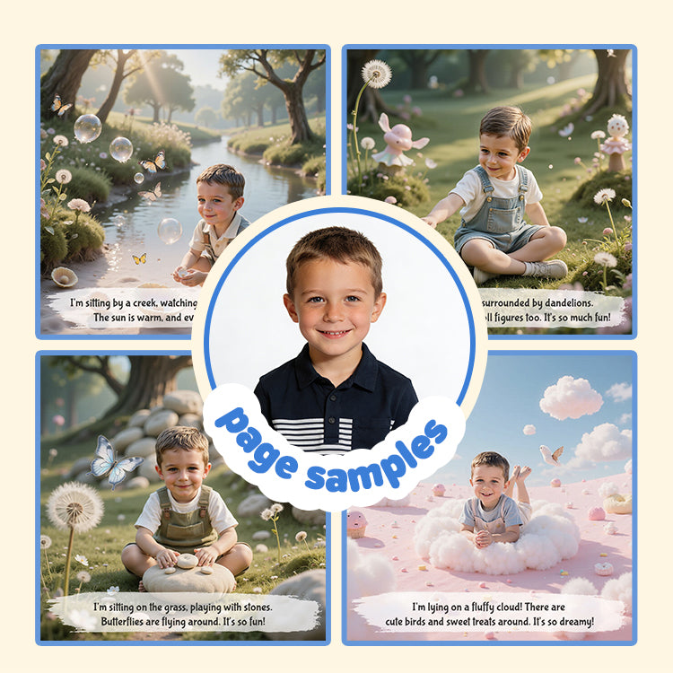 Portratale, personalized book sample pages 4 years old, best birthday gift for kids