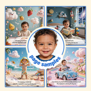 Portratale personalized storybook sample pages themed in toddler learnings 